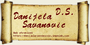 Danijela Savanović vizit kartica